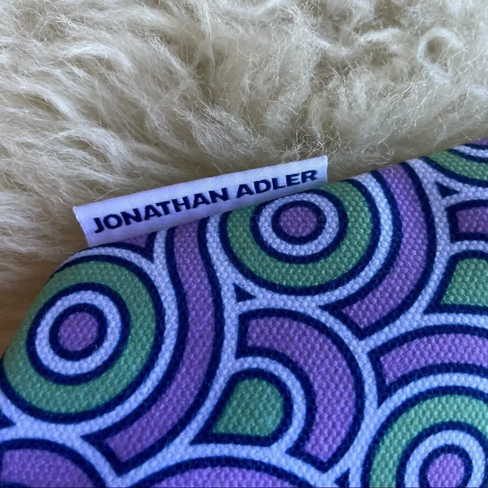 Jonathan Adler for Clinique large Cosmetics Bag Swirl Pattern